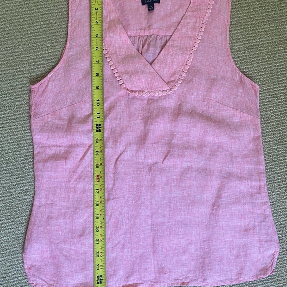 Talbots Pink Linen Tank Blouse size XS - Picture 4 of 5